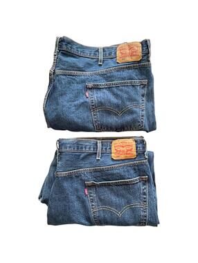 LOT OF 2 Levis 550 jeans mens relaxed fit straight leg 50x30 ACTUAL 50x28 CLEAN!